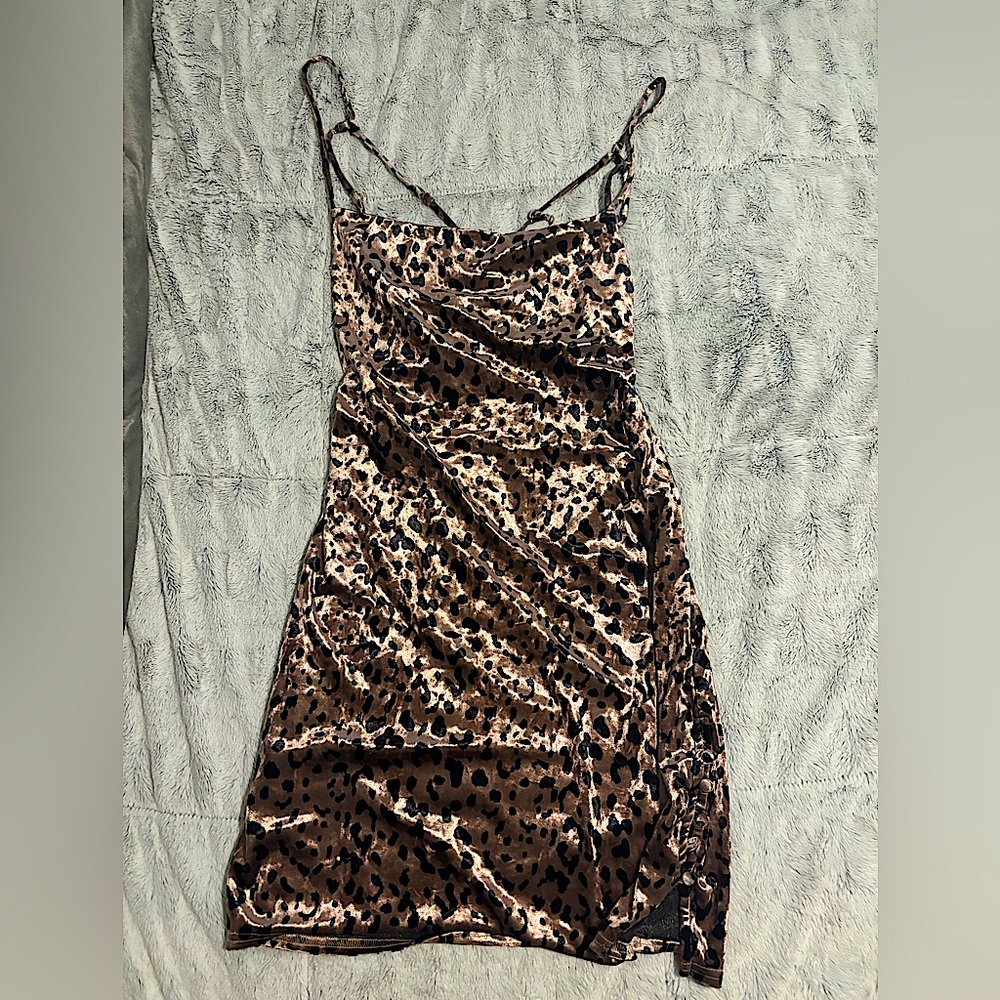 Velour Backless Dress